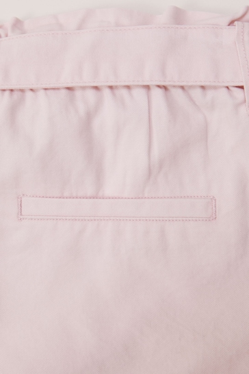Abercrombie & Fitch Pink Tie Waist Twill Shorts