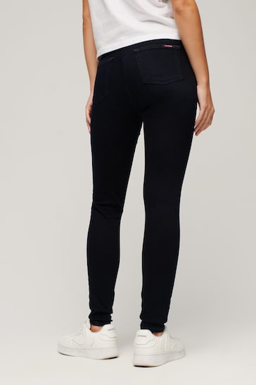 Superdry Black Organic Cotton High Rise Skinny Denim Jeans