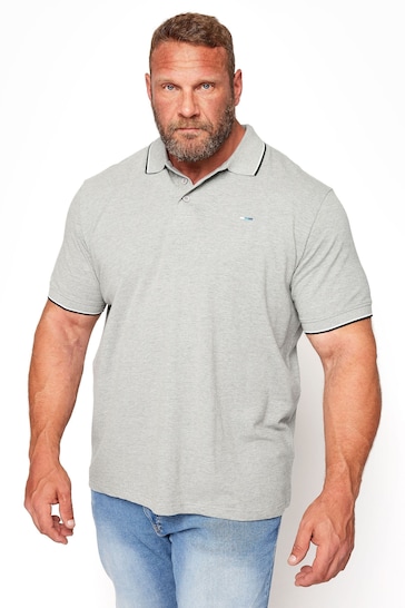 BadRhino Big & Tall Light Grey Core Polo Shirt