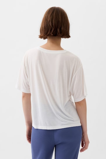 Gap White Relaxed Pyjama Graphic Short Sleeve T-Shirt