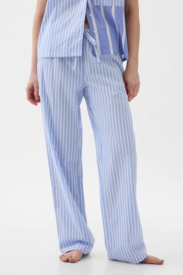 Gap Blue Poplin Stripe Pyjama Trousers