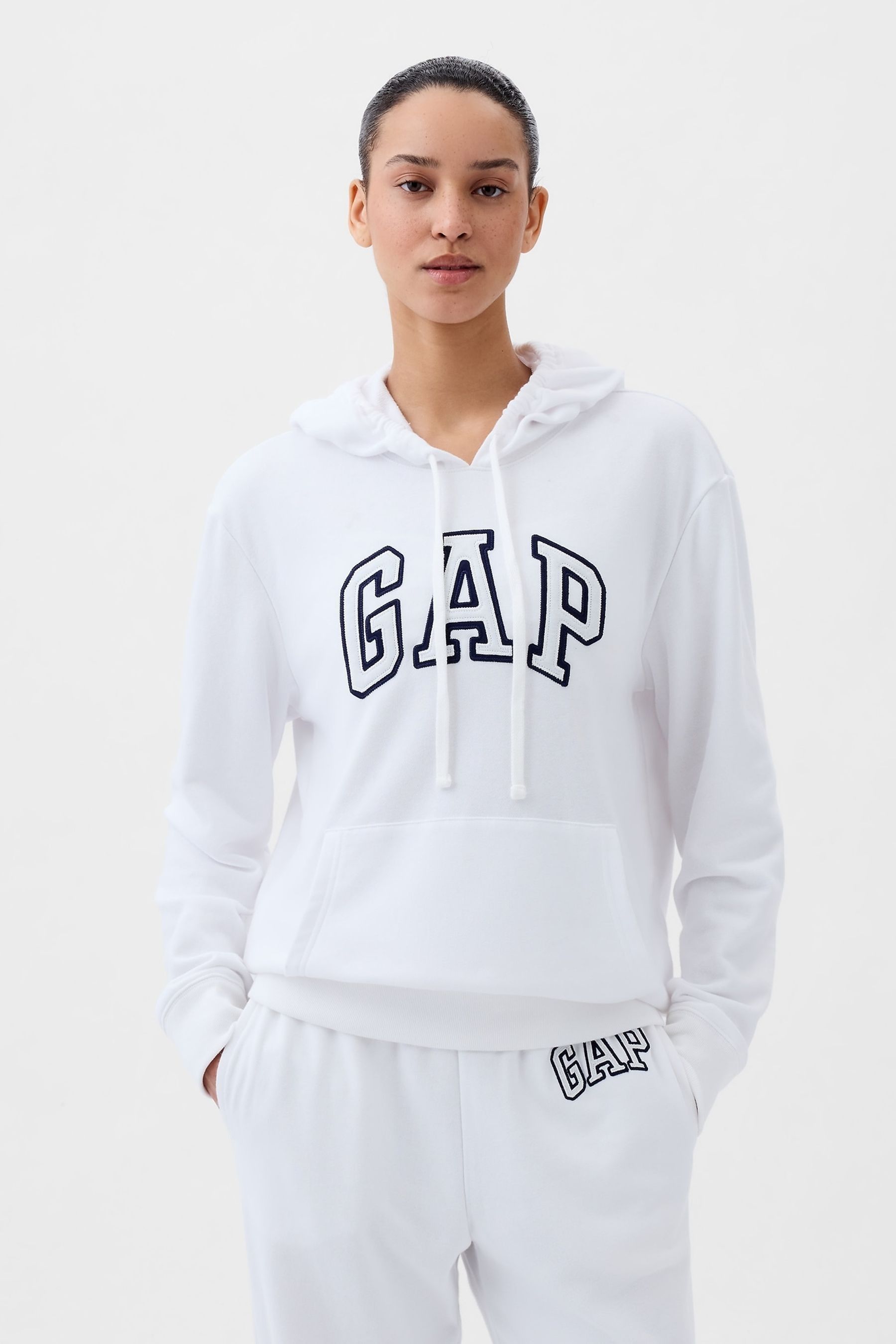White hoodie gap deals