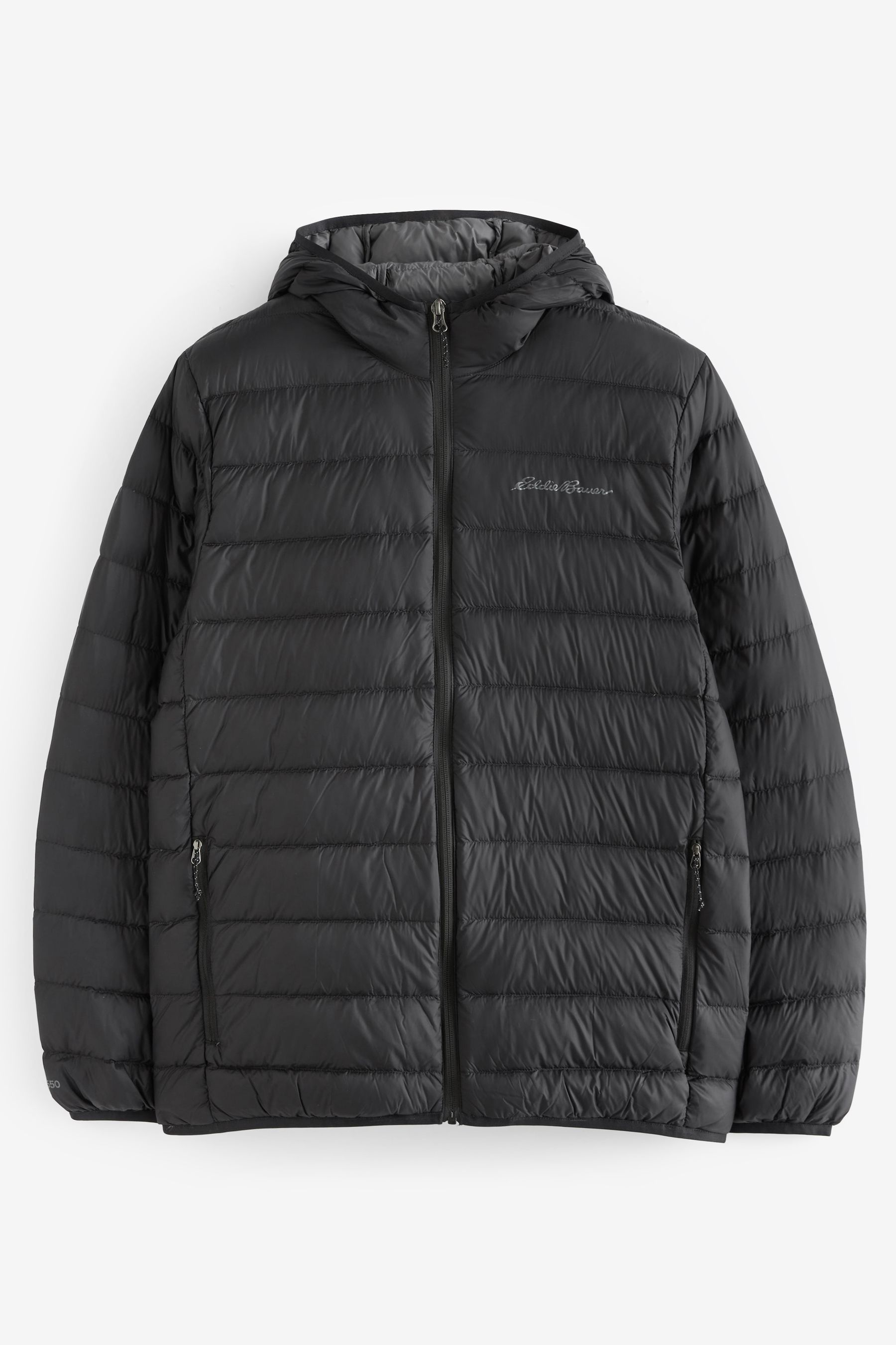 Eddie Bauer Black Cirruslite Down Hooded Jacket