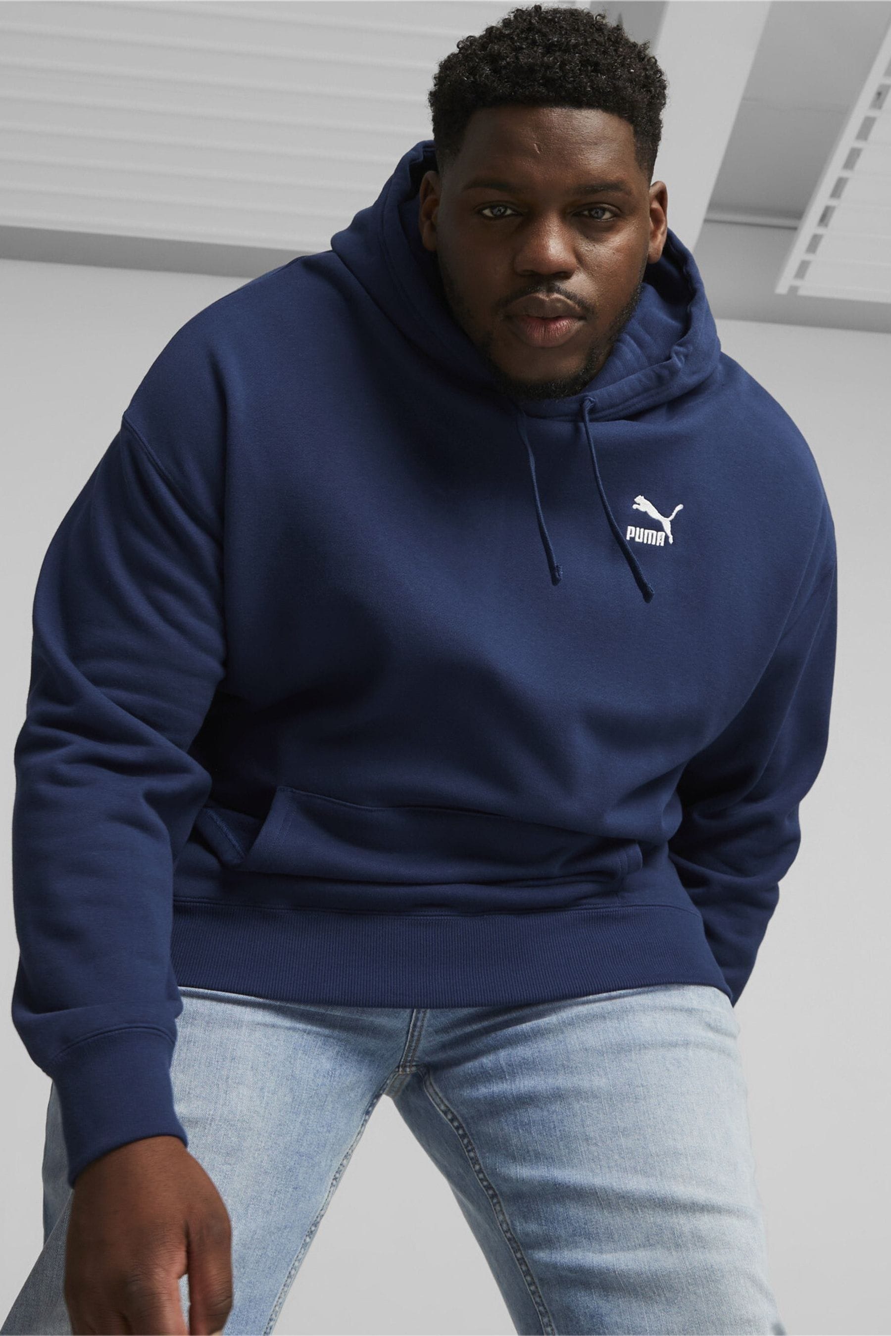 Blue puma hoodie mens sales