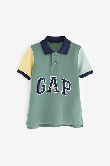 Gap Green Logo Short Sleeve Polo Shirt (4-13yrs)
