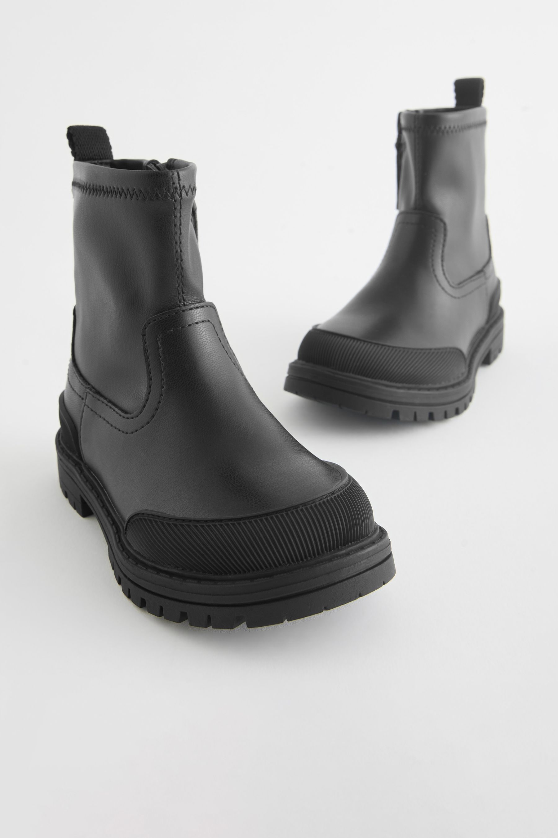 Black and white sock boots store