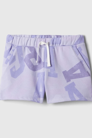 Gap Purple Pull On Logo Jogger Shorts (4-13yrs)