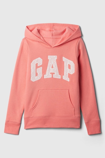 Gap Pink Logo Graphic Print Hoodie (4-13yrs)