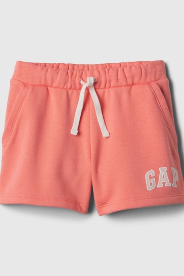 Gap Coral Pink Pull On Logo Jogger Shorts (4-13yrs)