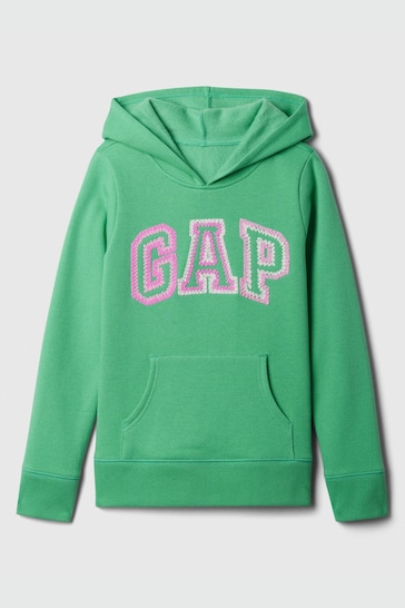 Gap Green Logo Graphic Print Hoodie (4-13yrs)
