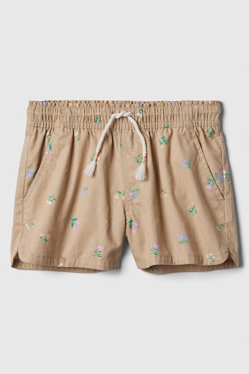 Gap Beige Cotton Easy Pull On Shorts (4-13yrs)