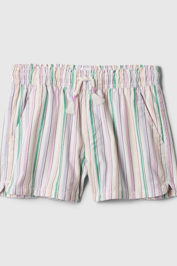 Gap White Cotton Easy Pull On Shorts (4-13yrs)