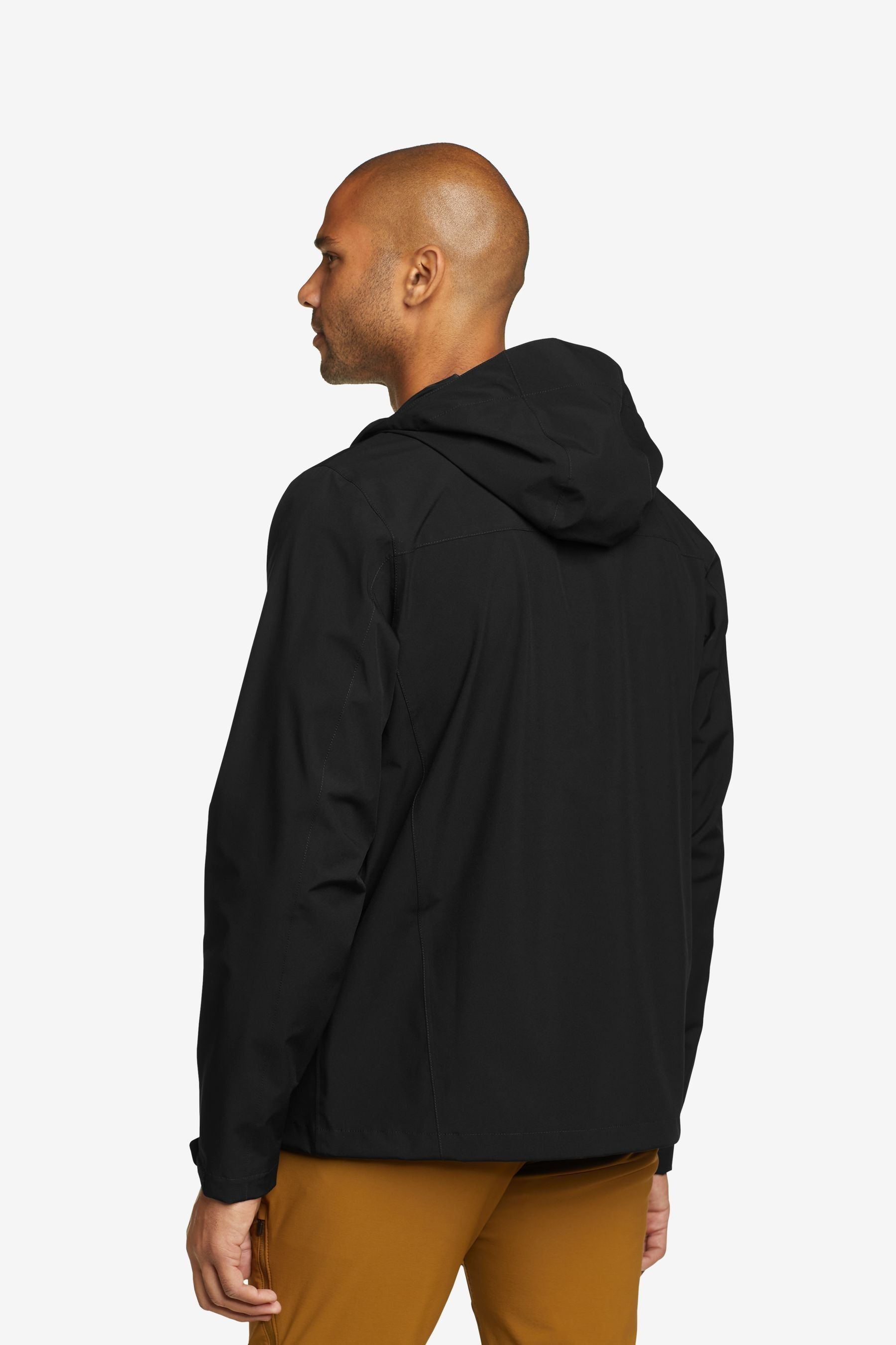 Eddie Bauer Black Cloud Cap 2 Stretch Rain Jacket