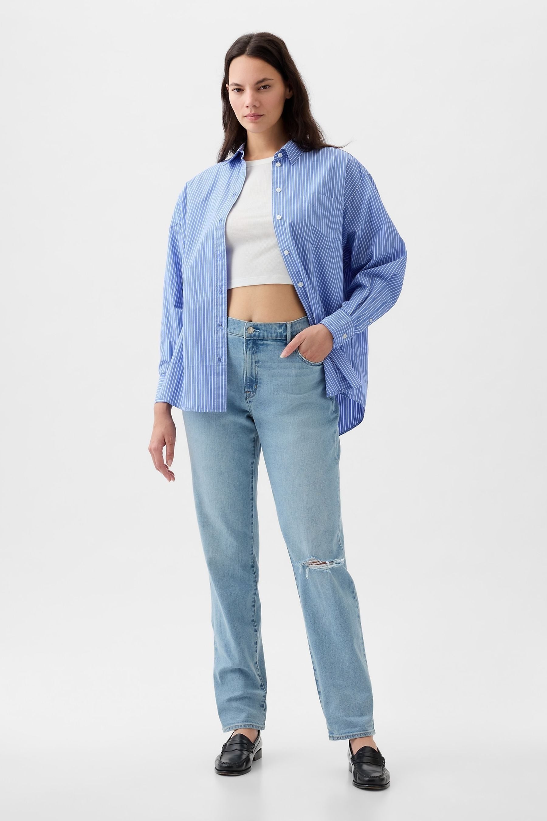 Gap girlfriend chino mid deals rise stretch