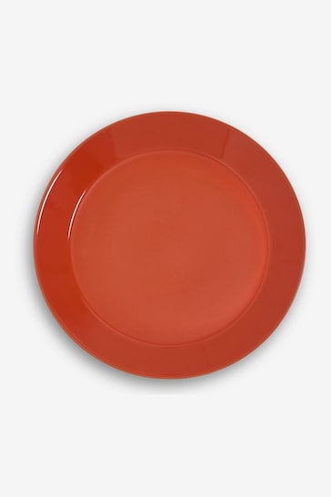 Sur La Table Set of 4 Orange Colour Me Happy Dinner Plates 27.5cm
