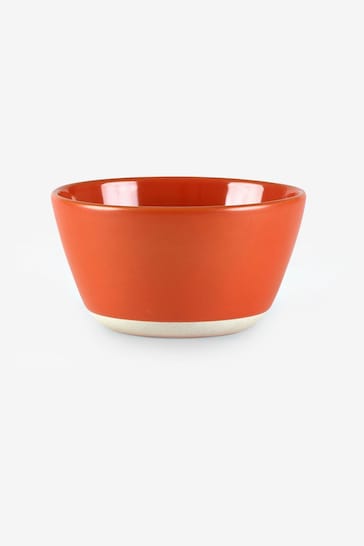 Sur La Table Set of 4 Orange Colour Me Happy Cereal Bowls 13.5cm