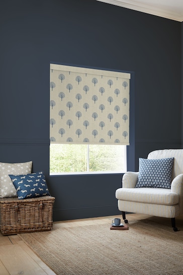 Emily Bond Blue Yew Tree Made to Measure Roller Blind