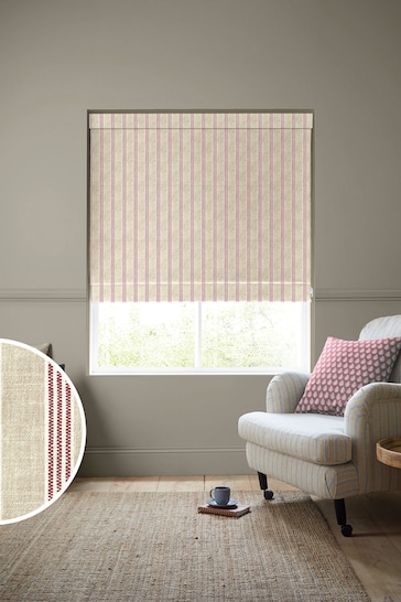 Emily Bond Red George Stripe Made to Measure Roman Blinds