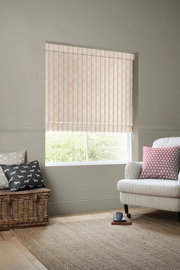 Emily Bond Red George Stripe Made to Measure Roman Blinds