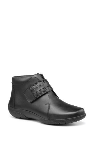 Hotter Black Daydream Touch-Fastening X Wide Fit Boots