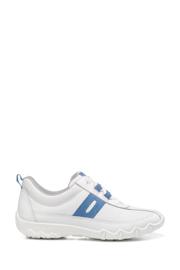 Hotter White Blue Leanne II Lace-Up Shoes