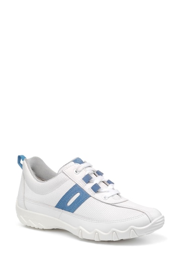 Hotter White Blue Leanne II Lace-Up Shoes