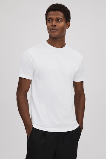 Reiss White Mikan Pack of Two Crew-Neck T-Shirts