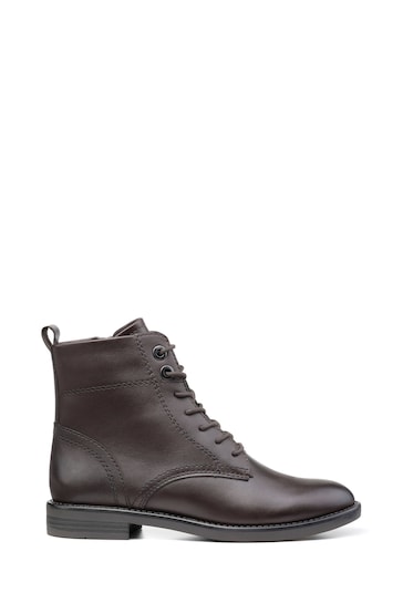 Hotter Brown Surrey Lace-Up/Zip Regular Fit Boots