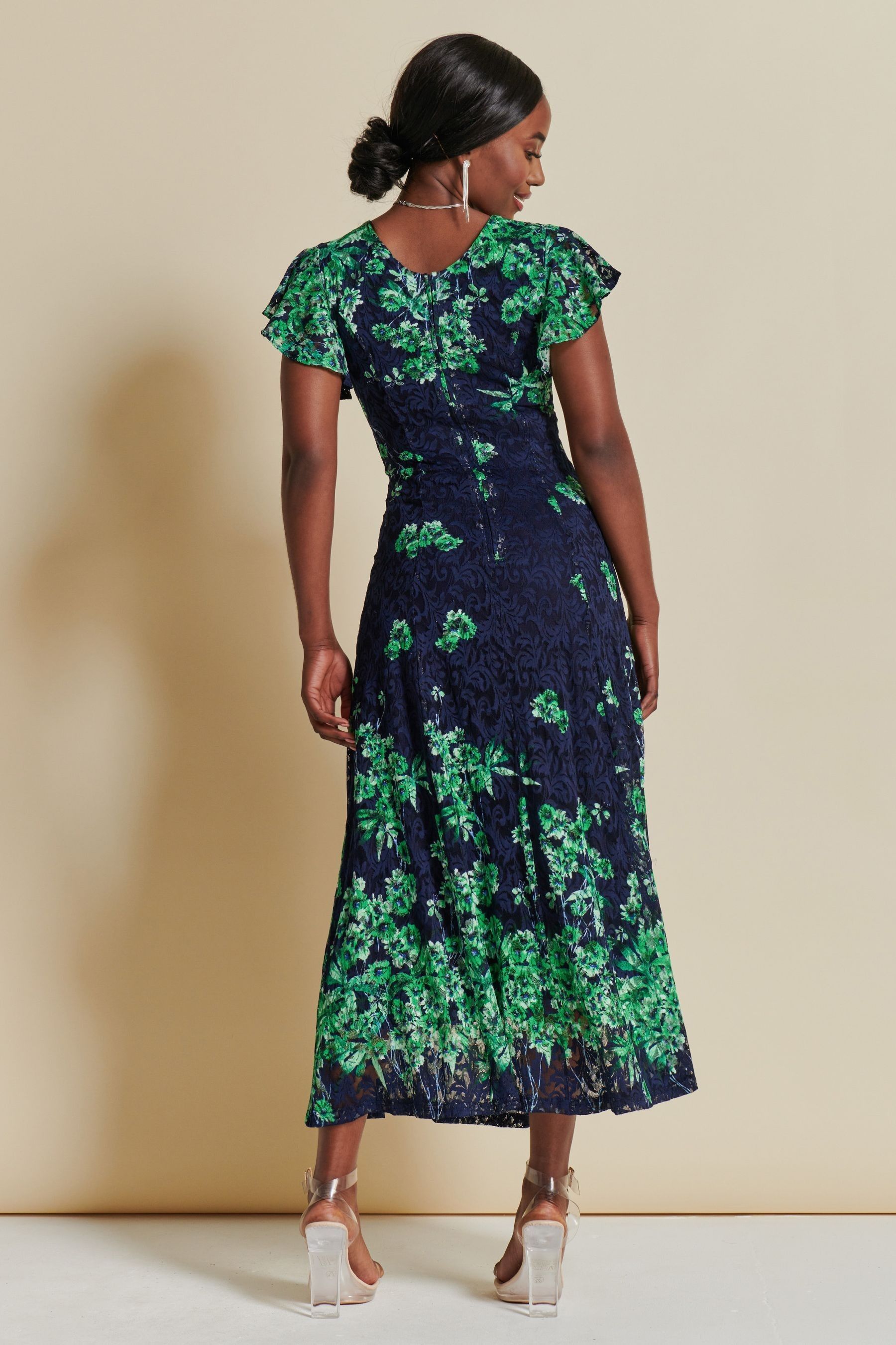 Fit and flare top maxi dress uk