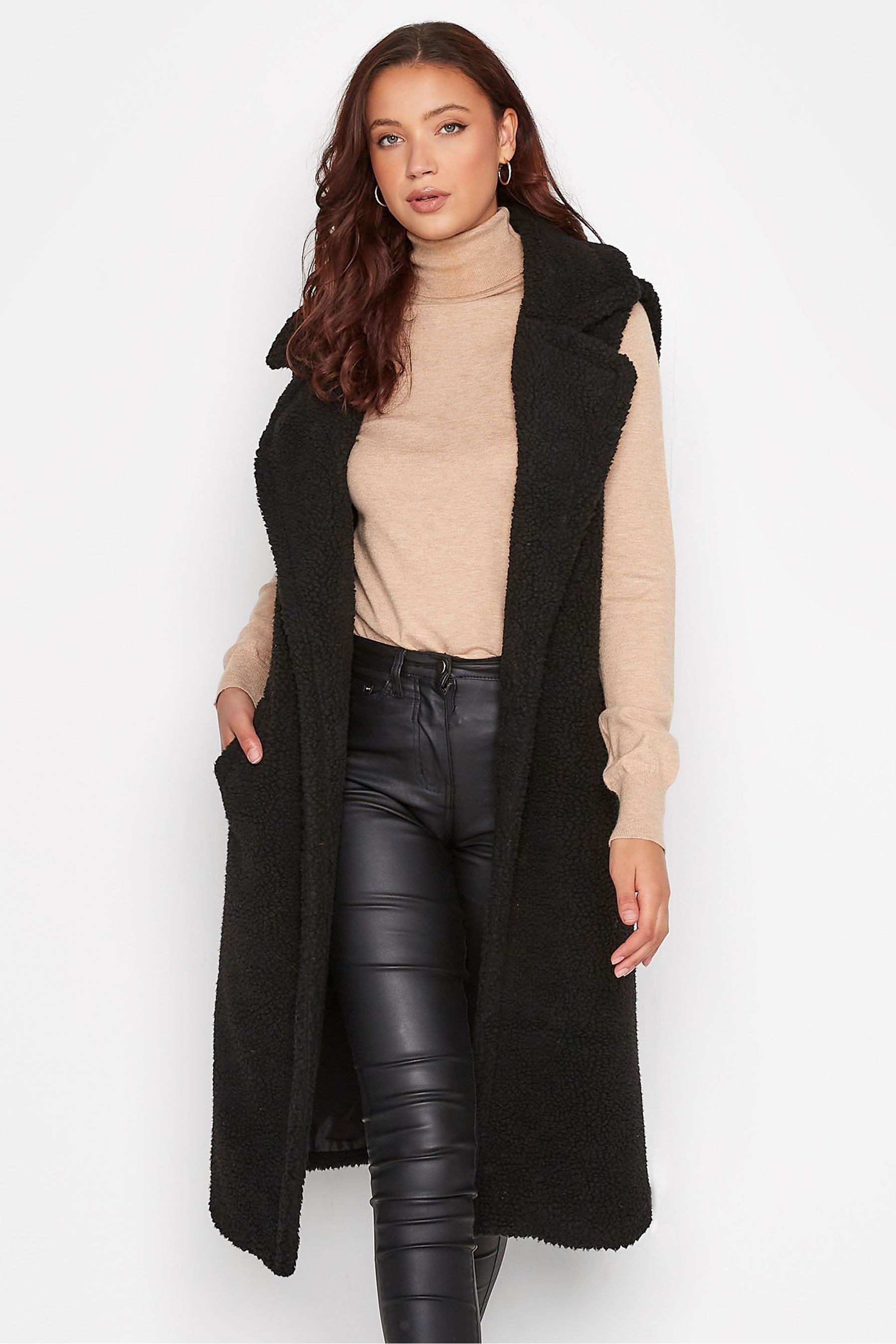 Long outlet sleeveless gilet