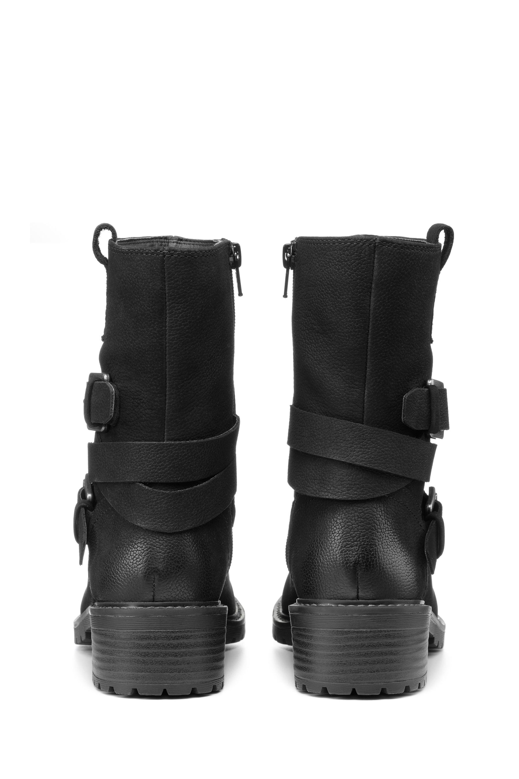 Hotter Black Blair Zip Fastening Regular Fit Boots