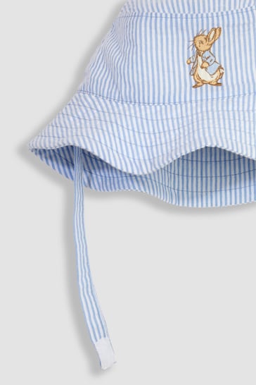 JoJo Maman Bébé Blue Peter Rabbit Embroidered Sun Hat