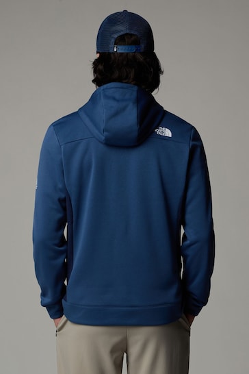 The North Face Blue Mens Mountain Athletic Full Zip Fleece