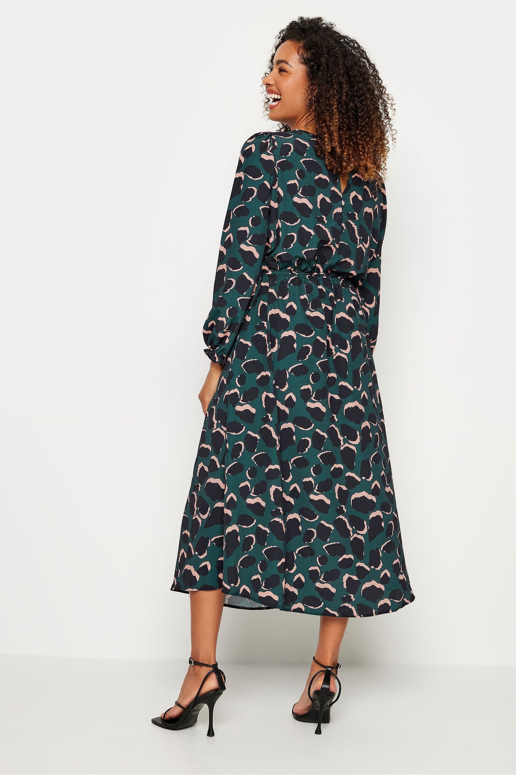 Buy M Co Green Long Sleeve Smock Dress from the Next UK online shop