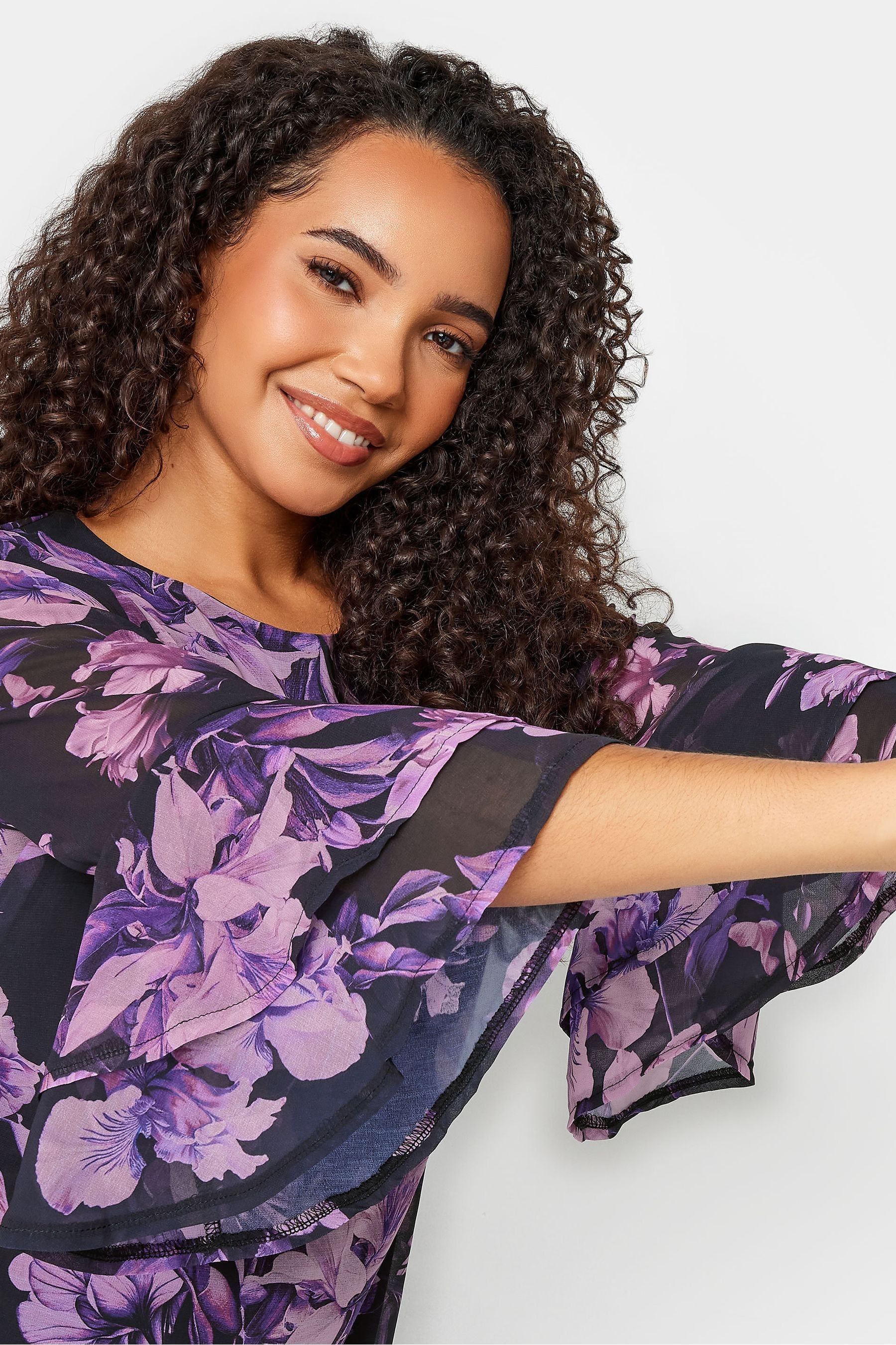 Flute sleeve shift dress sales