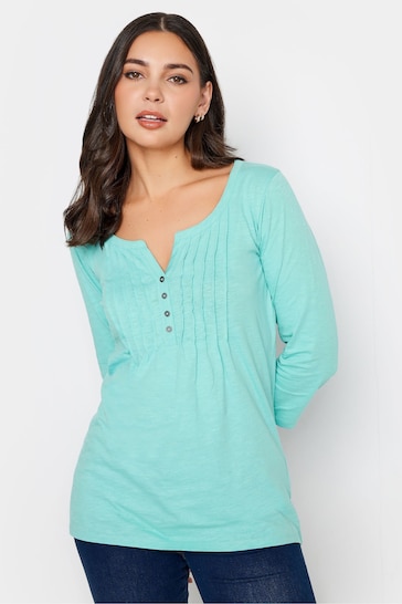 Long Tall Sally Turquoise Henley Top