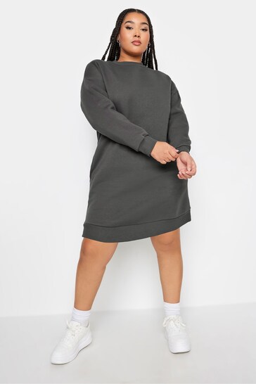 Yours Curve Grey Sweat Tunic Dress