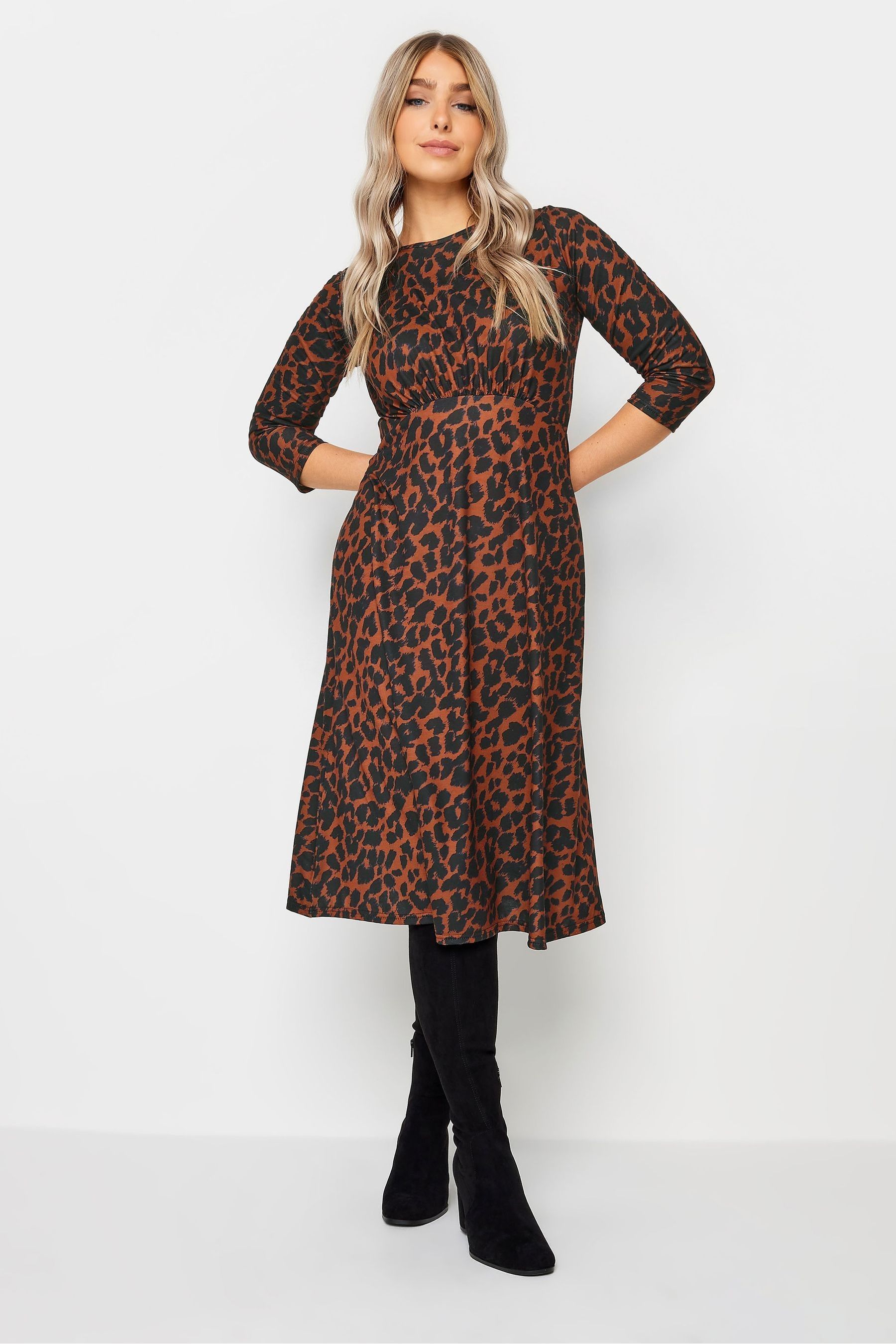Buy M Co Brown Print Midaxi Dress from the Next UK online shop