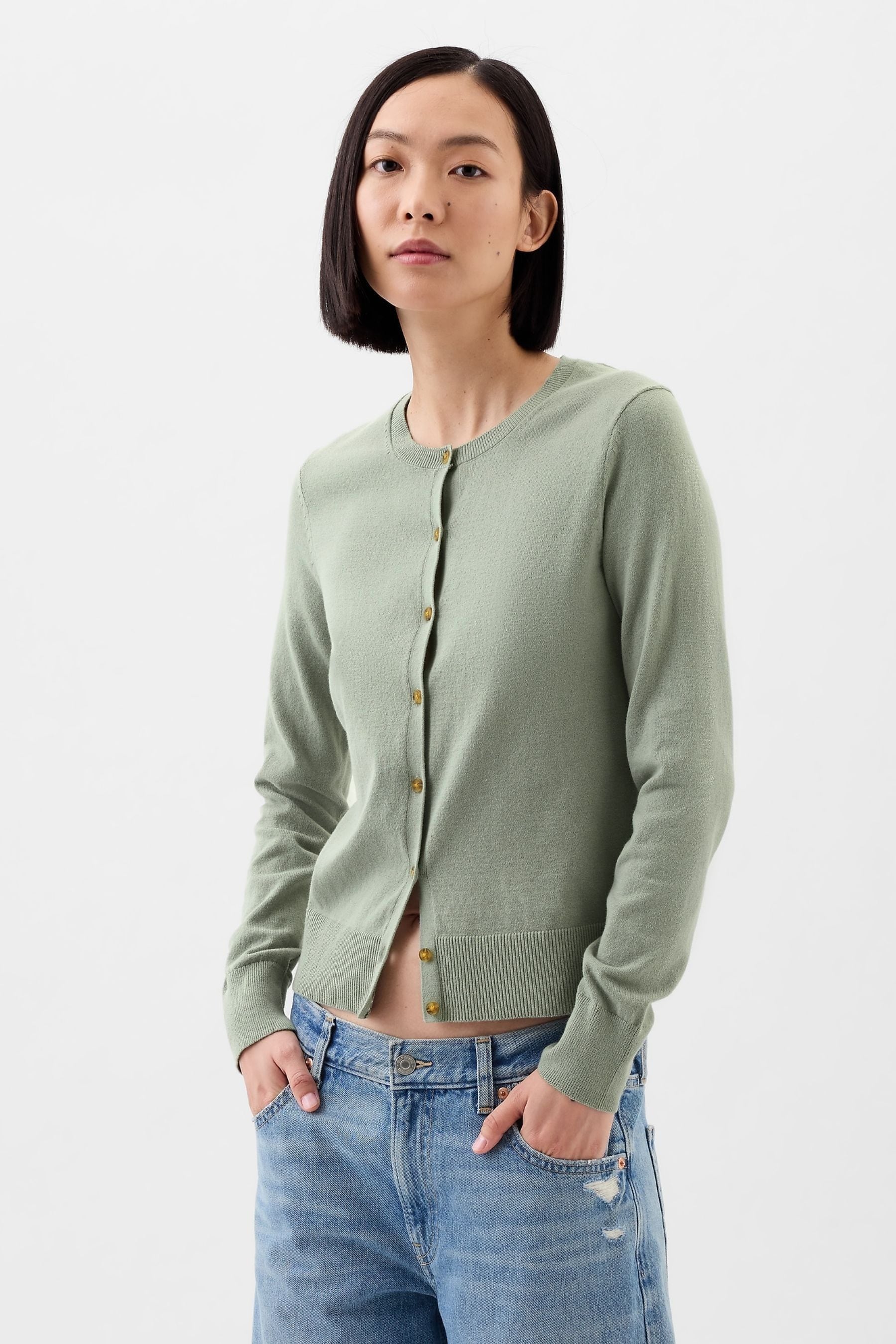 Gap clearance green cardigan
