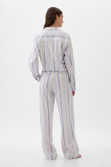 Gap Blue Stripe Poplin Pyjama Trousers