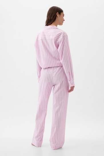 Gap Pink Stripe Poplin Pyjama Trousers
