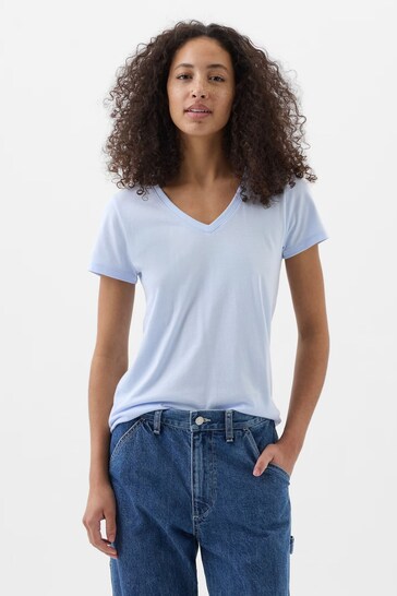 Gap Blue Favourite Short Sleeve V Neck T-Shirt