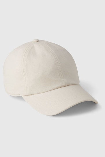 Gap Neutral Linen Cotton Blend Baseball Hat