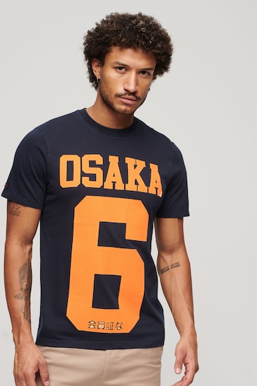 Superdry Blue Osaka Logo Loose T-Shirt
