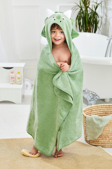 JoJo Maman Bébé Green Large Hooded Towel