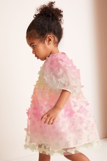 Lipsy Pink 3D Rainbow Butterfly Dress (3mths-5yrs)