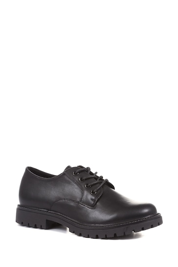Pavers Lightweight Lace-Up Black Shoes