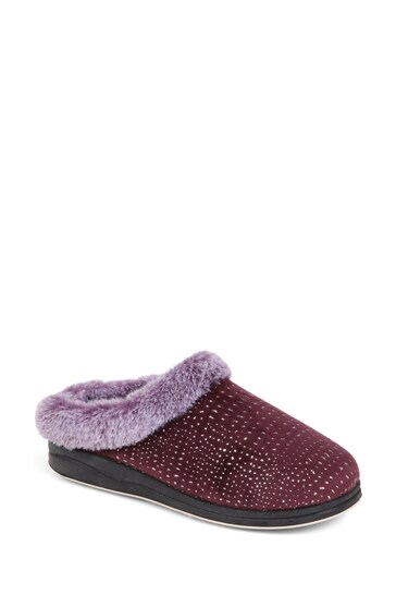 Pavers Purple Patterned Full Slippers