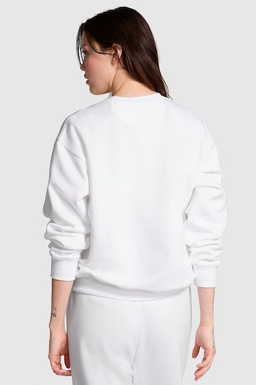 Victoria's Secret PINK Optic White Fleece Fleece Sweatshirt