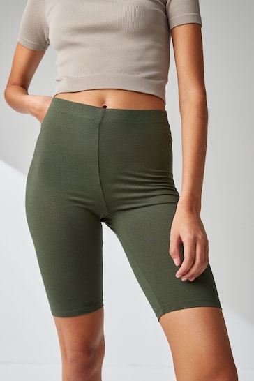 Khaki/Green Jersey Cycle Shorts